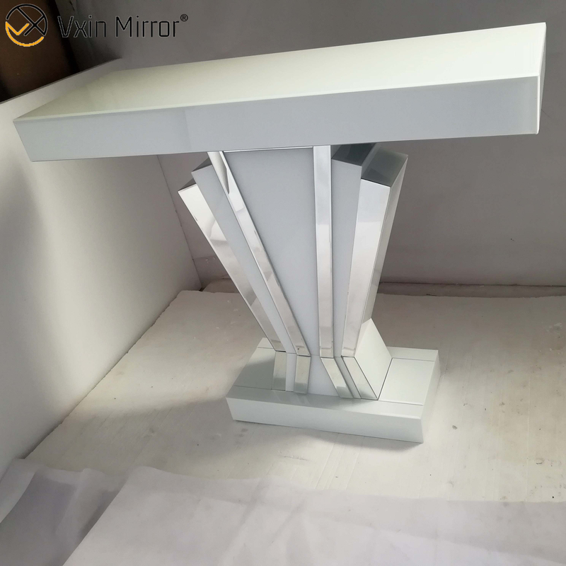 بيع ديكور المنزل WXF-1218 طاولة وحدة التحكم بمرآة إطار أبيض الأكثر شعبية على الطراز الأوروبي طاولة ضيقة طويلة لوحدة التحكم في الحائط