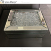 LED VXin ديكور المنزل مجوهرات صناديق الفضة الزجاج المكسر الماس الحديث معكوسة صندوق مجوهرات مع LED