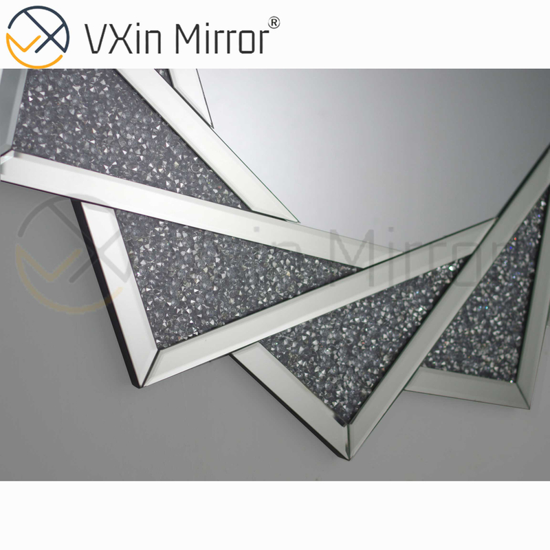 حار بيع VXin WXM-1779 الحديثة كريستال الفضة سحق الماس الجدار شنقا المرآة
