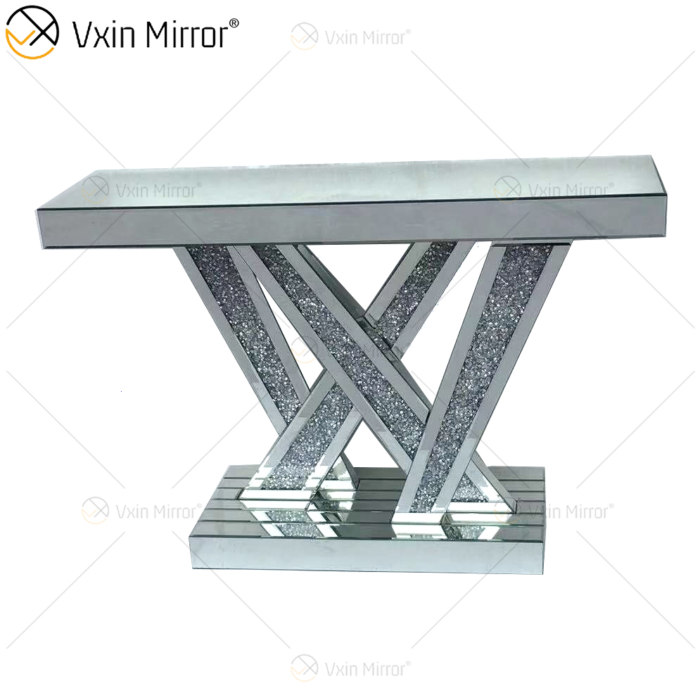 WXWF-513 سعر المصنع بالجملة آرت ديكو العتيقة مع طاولة زجاجية منحنية