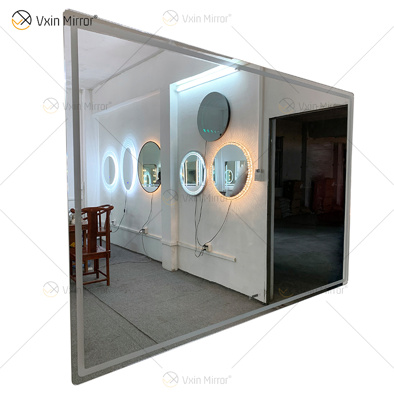 WXDL-120 LED 3 لون ضوء عرض درجة الحرارة والوقت defogging للماء إمدادات الطاقة مرآة حماية البيئة