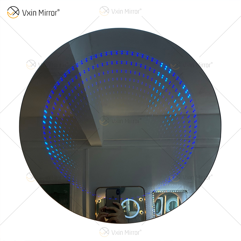 WXDL-114 LED جهاز تحكم عن بعد 6 ألوان مقاوم للماء مزود طاقة RGB مثبت على الحائط مرآة نفق خفيف بدون إطار