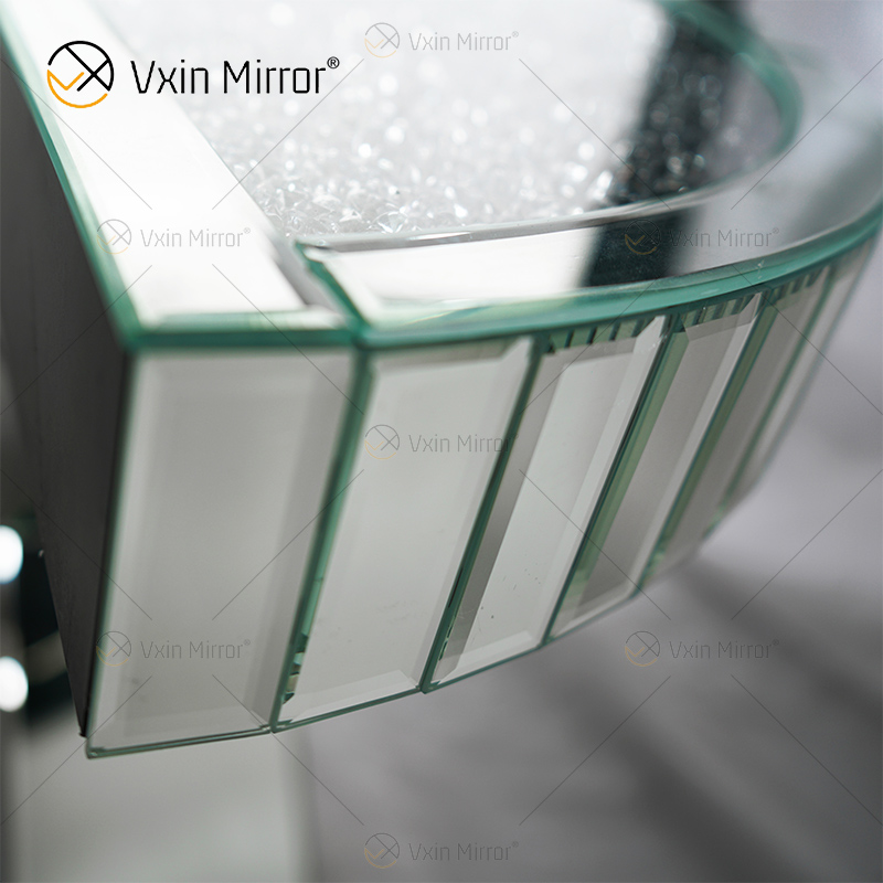 مصنع توريد Vxin ديكور المنزل الحديث الفاخرة سحق الماس طاولة وحدة التحكم مع مرآة