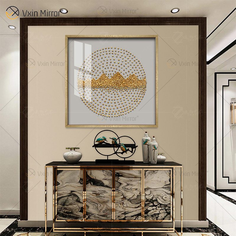 تصميم خاص Vxin WXPA-016 معدن جدار ديكور فني ديكور المنزل غرفة المعيشة الفاخرة مؤطرة قماش طباعة للمنزل مجموعة للبيع