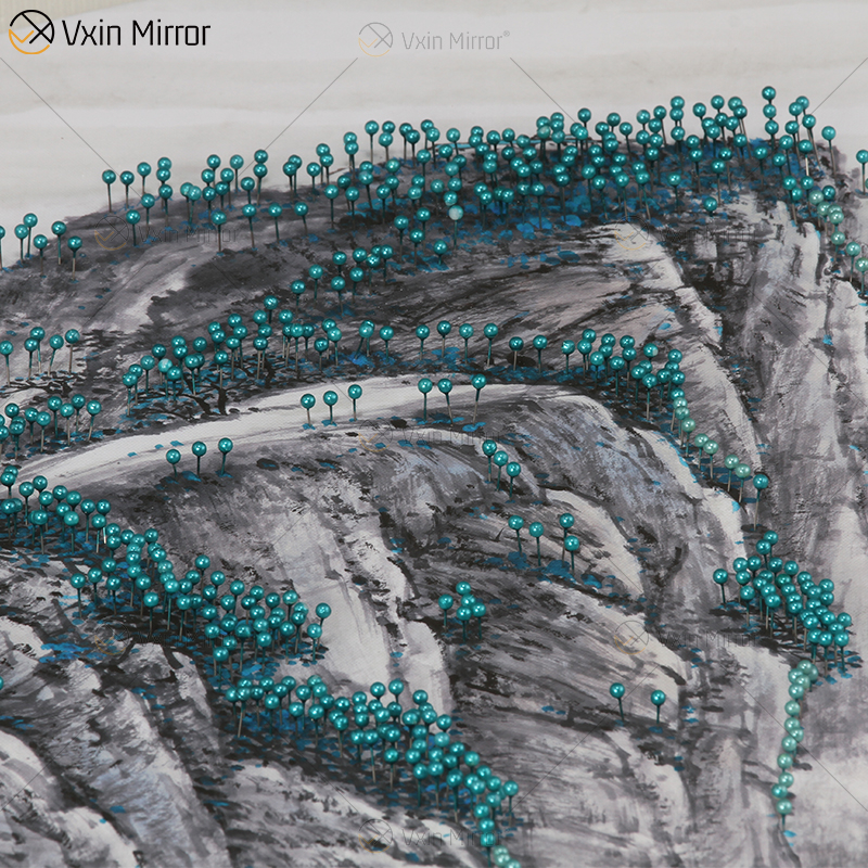 العتيقة الطراز Vxin WXPP-86 أشجار البساطة الطلاء مرآة مؤطرة جدار الفن ريشة صورة معلقة لغرفة المعيشة مجموعة للبيع