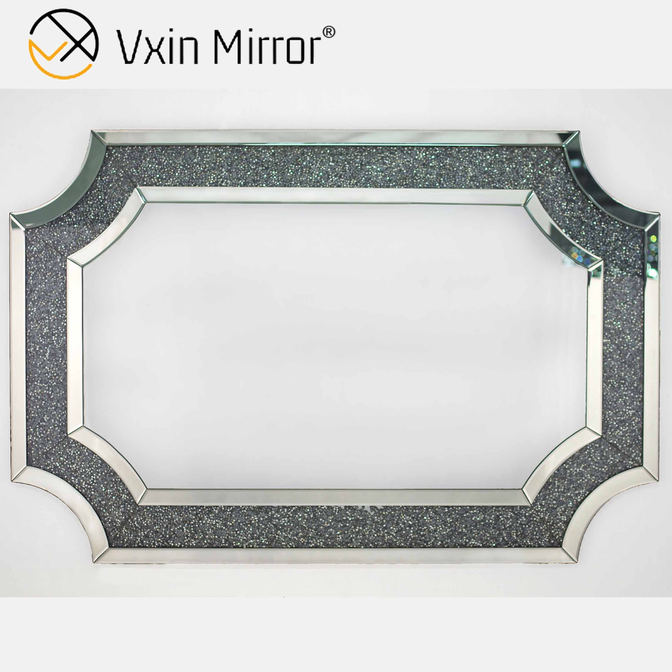 أحدث طاولة Vxin Mirror Silver Furniture Crush Diamond Console مع مرآة بطول