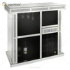 Vxin Home Decor WXF-142 خزانة نبيذ طويلة فضية مرصعة بالماس المكسر مع أدراج واحدة