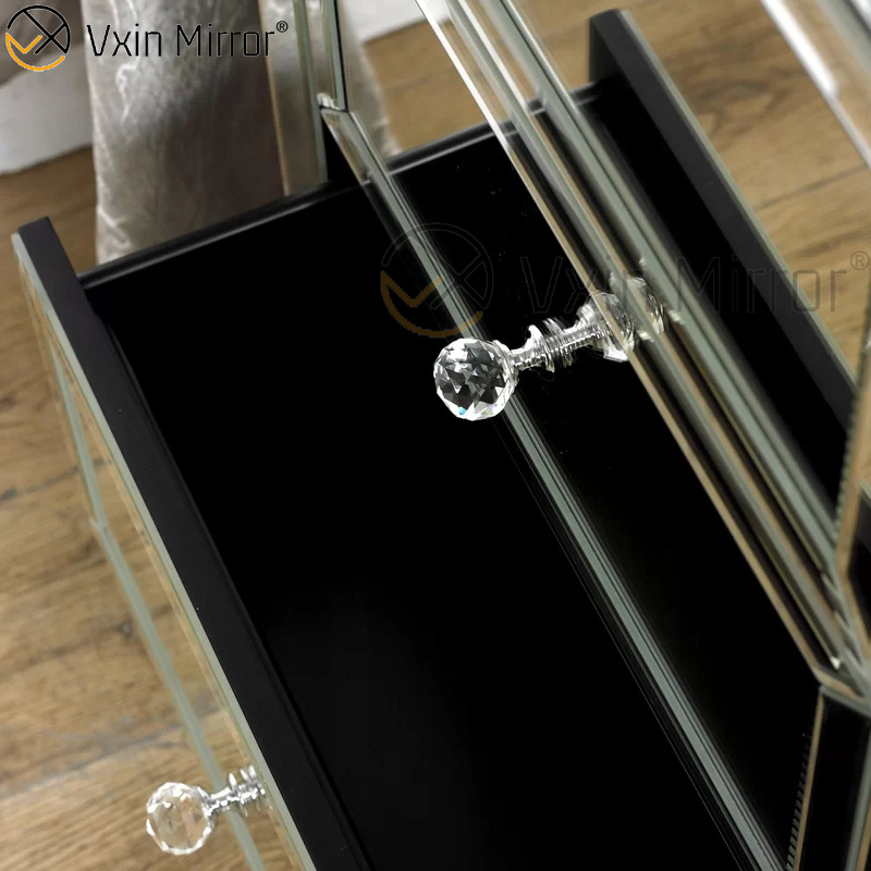 جودة موثوقة طويل القامة مرآة بجانب السرير من الأدراج والأرائك طاولة ليلية لغرفة المعيشة WXF-009