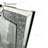 مستطيل VXin WXM-1760 ديكور الحائط الفضة المكسرة الماس الجدار شنقا مرآة