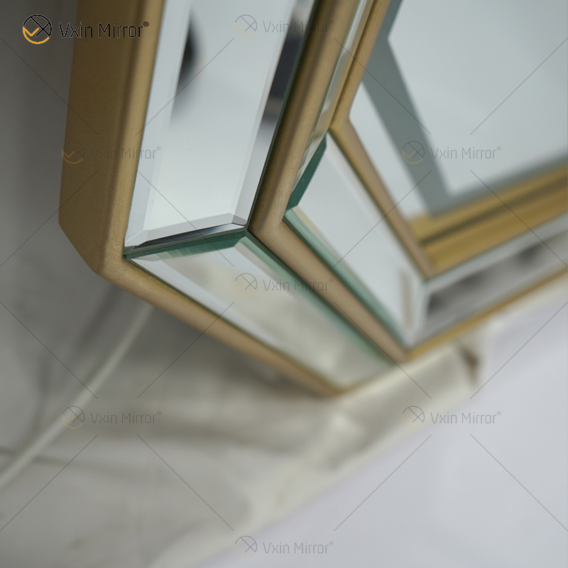 مرآة زينة VXin WXDL-101 Luxury Sparkle Blue Tooth Salon Mirror Station مع Play Music