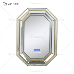 مرآة زينة VXin WXDL-101 Luxury Sparkle Blue Tooth Salon Mirror Station مع Play Music