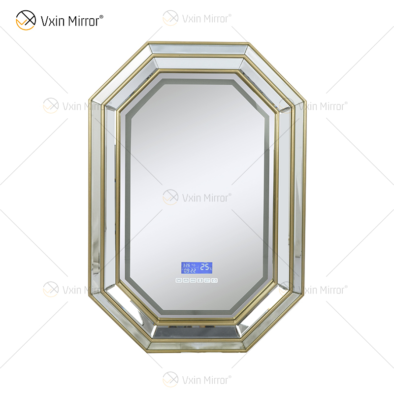 مرآة زينة VXin WXDL-101 Luxury Sparkle Blue Tooth Salon Mirror Station مع Play Music