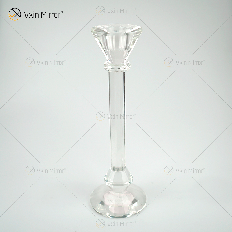 Vxin Mirror Popular VX-08 فضي أنيق شمعدان كريستال حامل شمعة
