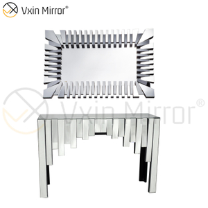 الصين مورد Vxin أثاث حديث فضي 3D أنيق قاعة طاولة وحدة التحكم أثاث مرآة فاخرة