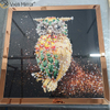 Omal Art Vxin WXMA-55 ديكور المنزل MDF إطار معكوسة جدار الفن الكريستال الخزف اللوحة مرآة جدار الفن