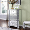 أوروبا الحديثة WXF-719 خمسة أدراج عربة أطفال فضية مكسورة إطار ماسي bedsideTable معكوسة طاولة بجانب السرير