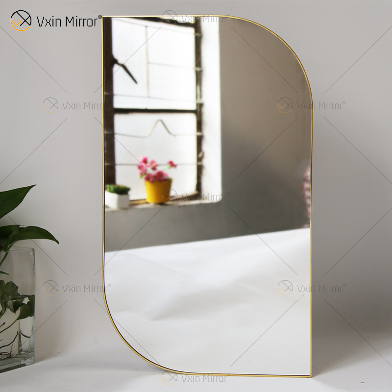 Vxin ذهبي فريد من نوعه لديكور الحائط بإطار معدني ذهبي مرايا زخرفية فاخرة وبسيطة وأنيقة