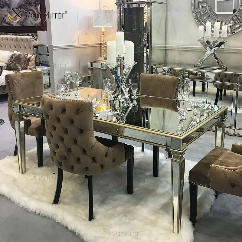 طاولة طعام فاخرة من Facoty WXF-0309 بإطار من الذهب الخالص