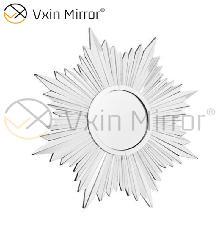 Fancy 3D Wall Decorate WXM-1652 مرآة حائط أنيقة فضية للتعليق