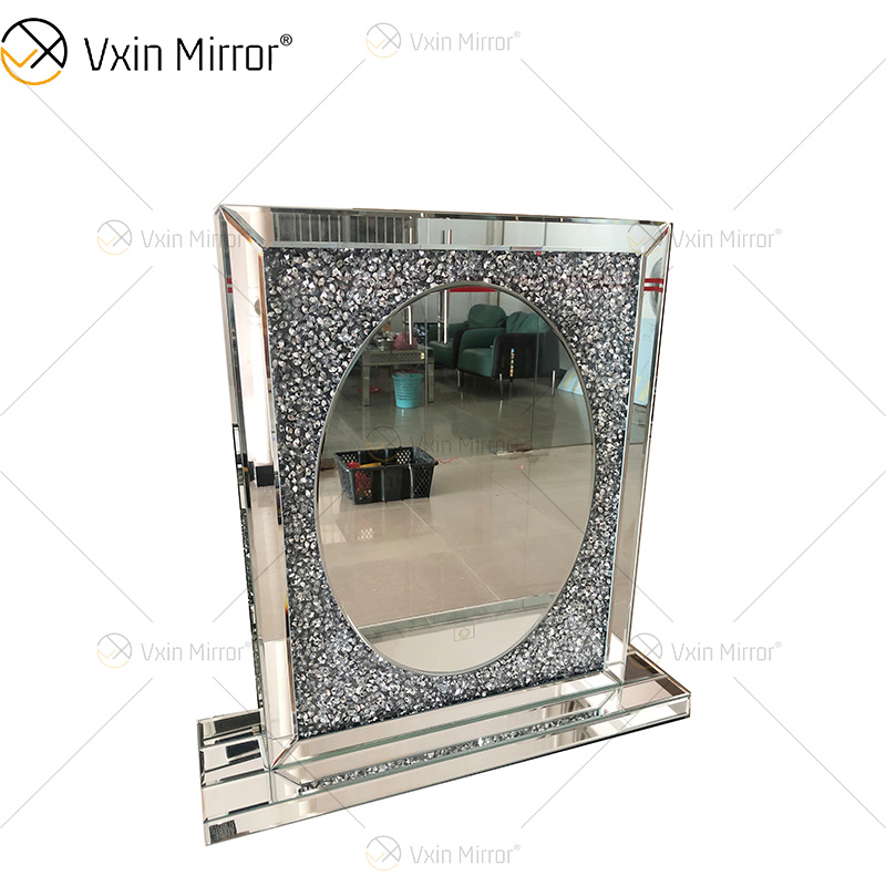 إنتاج محترف عالي الجودة مرآة Vxin WXM-2596 3 ألوان LED ضوء الماس بسيط أنيق مرآة ماكياج شاشة تعمل باللمس
