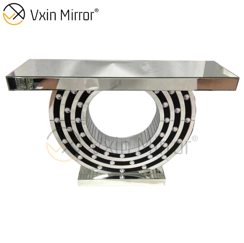 الأكثر شعبية Vxin Elegant Popular Furniture Silver Glass CC Console Table مع مجموعات مرايا