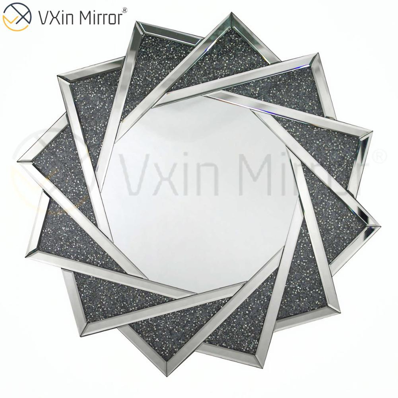 حار بيع VXin WXM-1779 الحديثة كريستال الفضة سحق الماس الجدار شنقا المرآة
