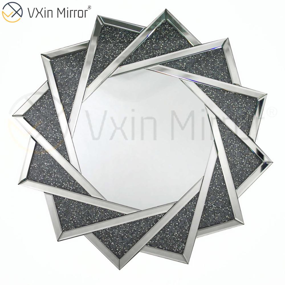 حار بيع VXin WXM-1779 الحديثة كريستال الفضة سحق الماس الجدار شنقا المرآة