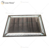 WXM-1176 & WXF-2139 LED أثاث مجموعة مثمنة الخرز موضة بسيطة مرآة لوضع مساحيق التجميل خزانة 6 أدراج