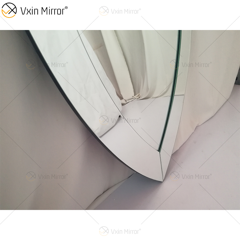 ثلاثية الأبعاد على شكل قلب مرايا معلقة على الحائط بدون إطار حديث مشطوف حافة تصميم الحمام مرآة غرفة نوم الغرور مرآة للمكياج WXM-2090