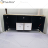 أثاث برلين المزخرف WXF-680 Anti Champagne Gold TV Stands Cabinet مع درجين وأبواب