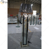 إطار أسود WXFL-056 غرفة المعيشة أنيقة الفضة الحديثة كريستال ثلاثية الأبعاد معكوسة الطابق الدائمة مصباح مرآة مصباح