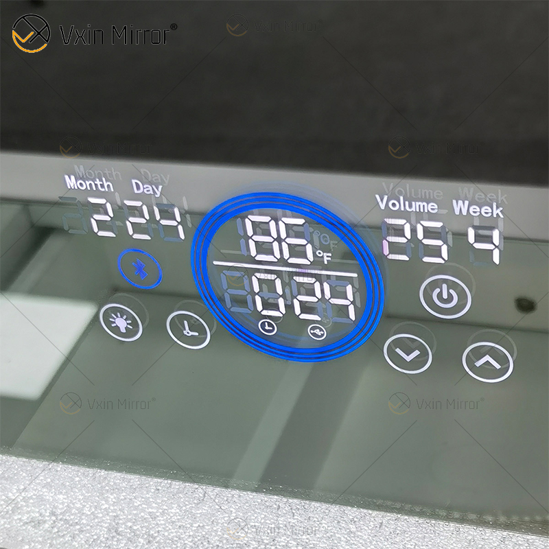 Vanity Hollywood LED with Bluetooth WXDL-1208 Crystal Sand Table Top بيضاوي الديكور مرآة ماكياج لمجموعات غرف النوم