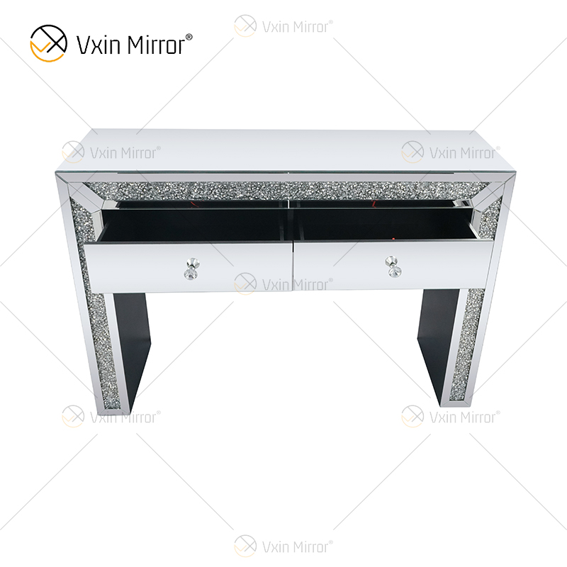 ديكور المنزل WXF-720 خزانة ركنية مرصعة بالماس مع درجين