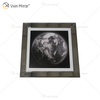 VXin WXPP-13 ديكور المنزل زجاج الإطار معكوسة الأرض جدار الفن الكريستال الخزف اللوحة مرآة جدار الفن