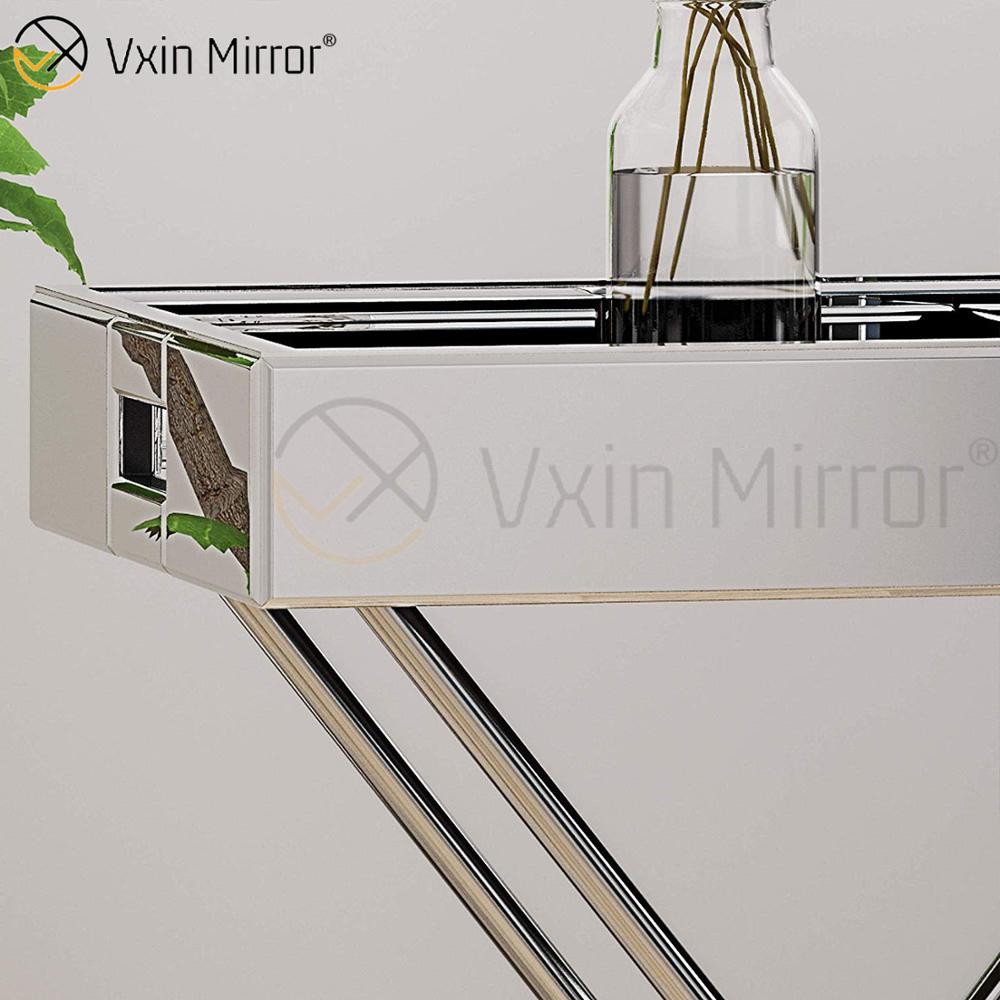 مرآة Vxin WXT-039 ديكور عصري من الفولاذ المقاوم للصدأ الفضي