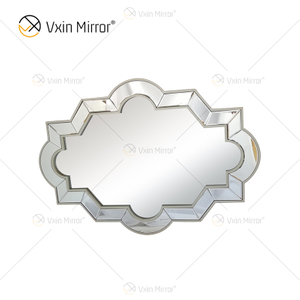 رائجة البيع WXM-2072 الحديثة تصميم خاص ديكور جدار معكوسة الفضة الفاخرة مرآة الحائط المعلقة