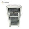 Vxin مرآة فضية مطحونة WXWF-707 Diamon منضدة مشطوفة طاولة بجانب السرير مع 5 أدراج وطاولة سرير معكوسة