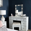 CRYSTAL Sparkle DIAMOND CRUSH MIRRORED HOLLYWOOD MIRROR 9 BULB MAKE UP DRESSING TABLE WXDL-176