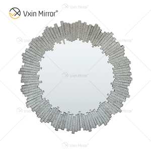 تصميم جديد WXM-1131 جدار ديكور الماس الظل الفضة الجدار شنقا مرآة