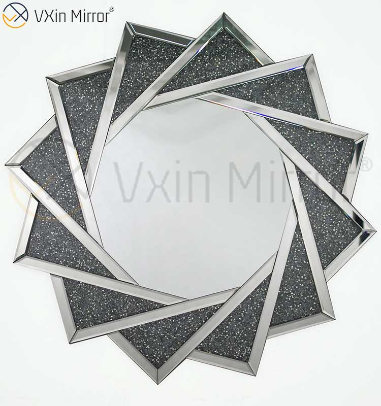 حار بيع VXin WXM-1779 الحديثة كريستال الفضة سحق الماس الجدار شنقا المرآة