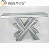 Vxin Miorror WXF-067 توريد المصنع طاولة وحدة التحكم الزجاجية العقلية الأنيقة للفنادق طاولة كولسول فضية رخيصة