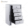 أوروبا الحديثة WXF-719 خمسة أدراج عربة أطفال فضية مكسورة إطار ماسي bedsideTable معكوسة طاولة بجانب السرير