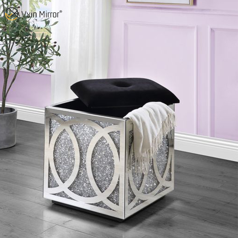 Modern WXF-601 طاولة قهوة معكوسة طاولة جانبية سباركلي لغرفة المعيشة مع أريكة للمجموعة