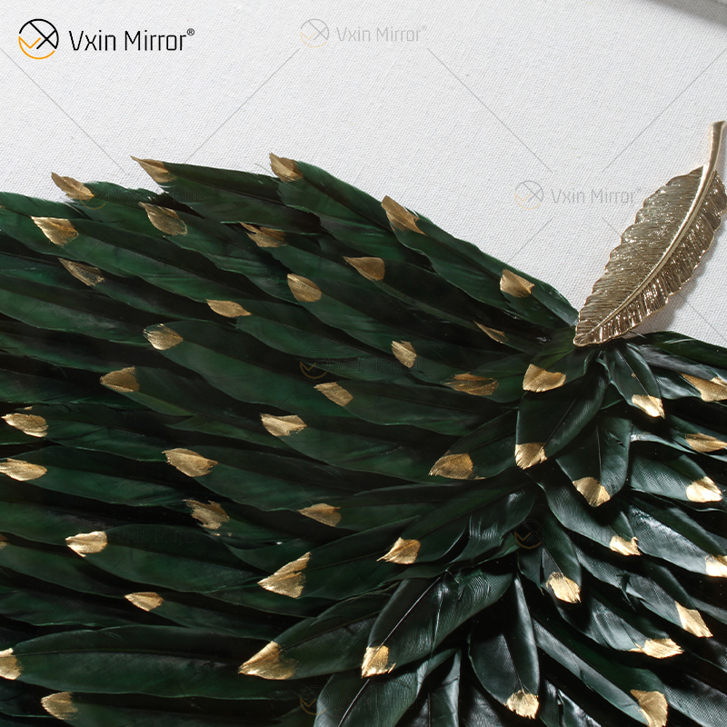 جديد وصول Vxin WXPA-007 مرآة تحفيزية حديثة جدار الفن معدن ريشة معلقة صورة لغرفة المعيشة مجموعة للبيع