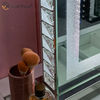 Vanity Hollywood LED with Bluetooth WXDL-1208 Crystal Sand Table Top بيضاوي الديكور مرآة ماكياج لمجموعات غرف النوم