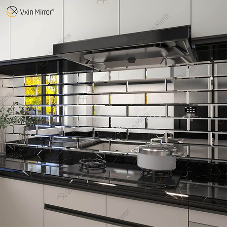 شطبة حافة مرآة مخصصة الحديثة بلاط السيراميك اللوبي ديكور جدران المنزل رائجة البيع مرآة جدار ديكور فني للمنزل للاستخدام المنزلي