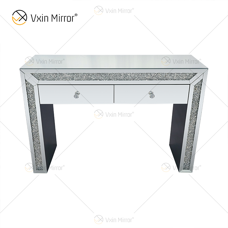 ديكور المنزل WXF-720 خزانة ركنية مرصعة بالماس مع درجين