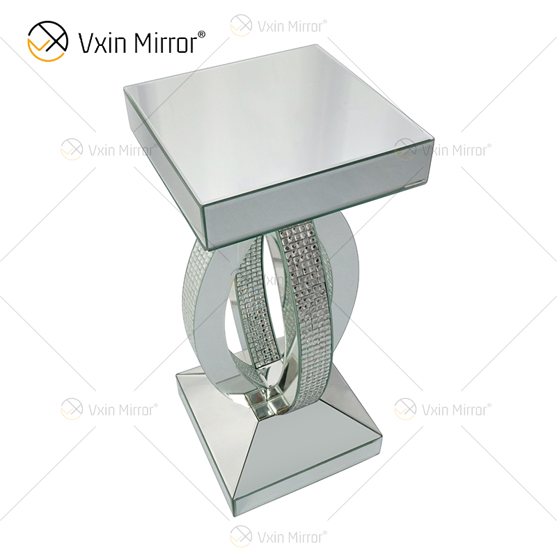 Avonlea مربع الجرف السفلي واضح مرآة نهاية الجدول مرآة السرير الجدول الحديثة غرفة المعيشة الأرائك الأثاث WXWF-293