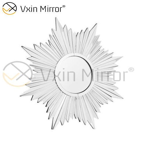 Fancy 3D Wall Decorate WXM-1652 مرآة حائط أنيقة فضية للتعليق