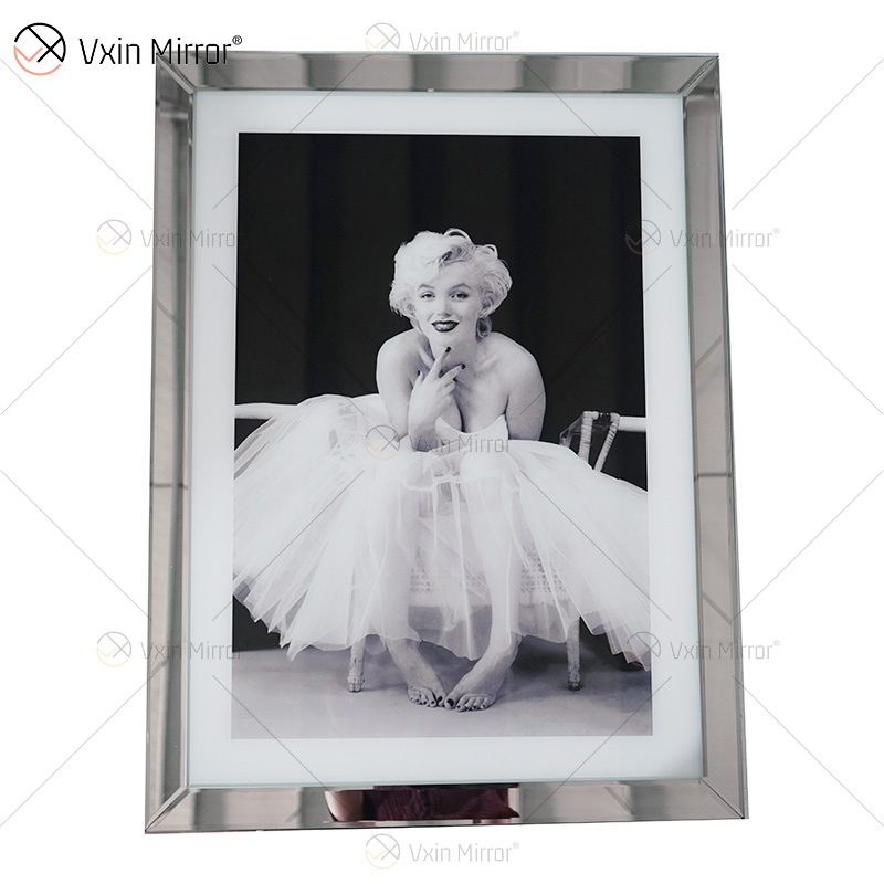 VXin WXPP-19 ديكور المنزل إطار زجاجي معكوسة آلهة صورة جدار الفن الكريستال الخزف اللوحة مرآة جدار الفن